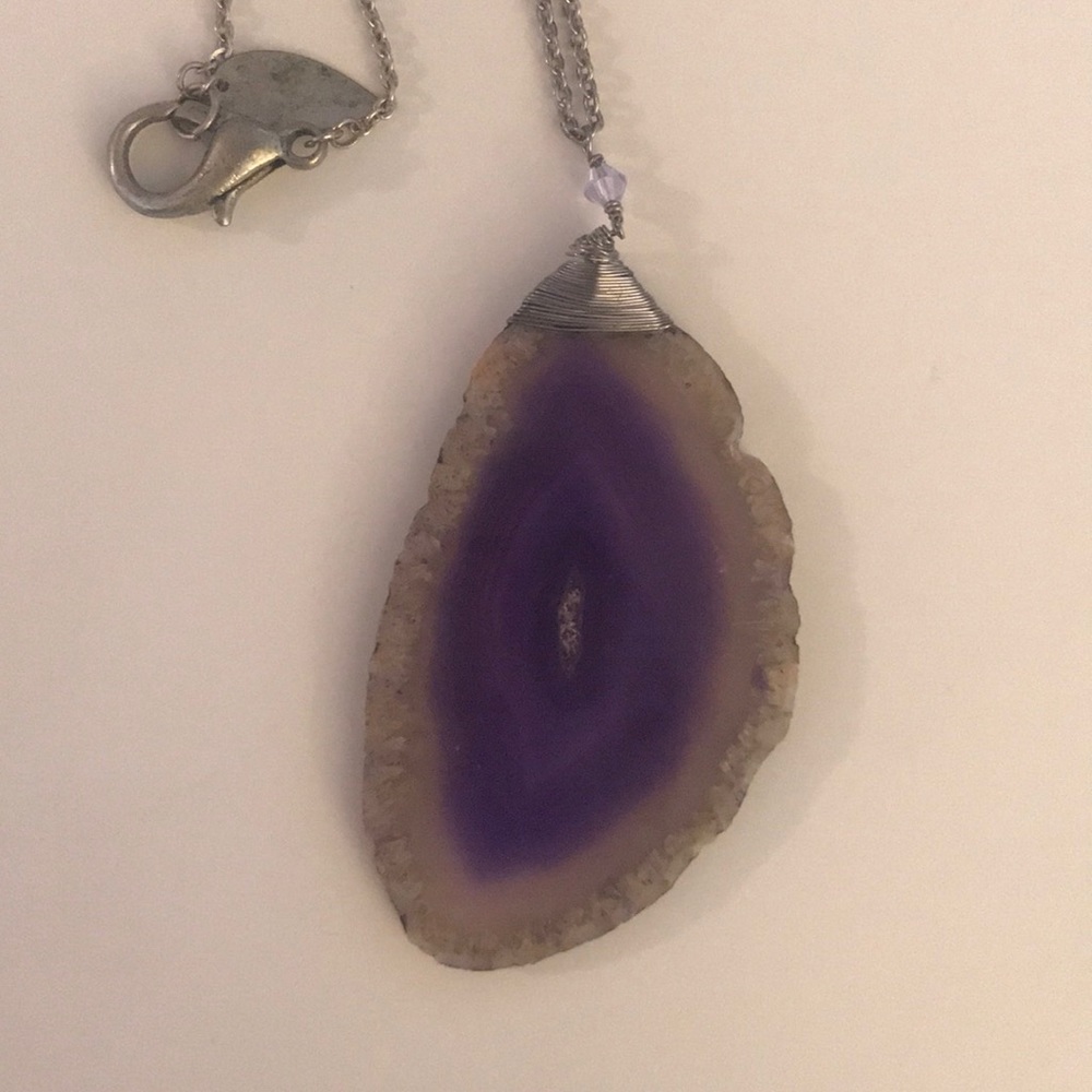 Purple agate Necklace